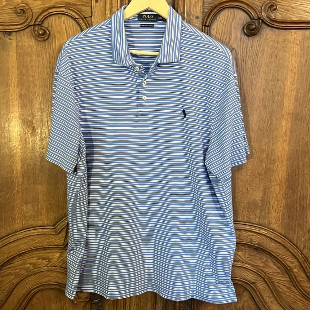 Polo Ralph Lauren Pima Soft Touch Polo Shirt Men's Blue Stripe